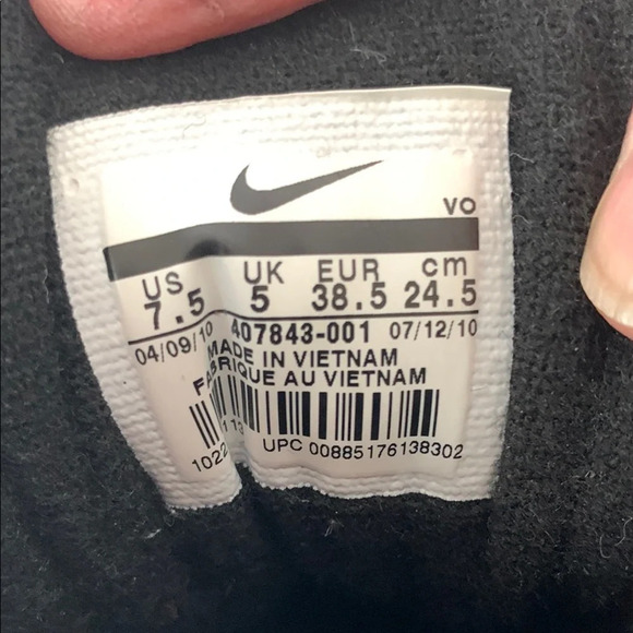 Nike Air Visi Pro Black Leather Athletic Shoes Mid-Top Basketball Sneakers - Picture 2 of 8